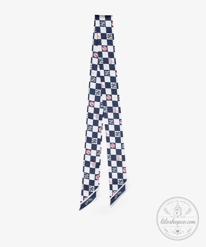 New York Yankees Checkered Pattern Fashion Scarf