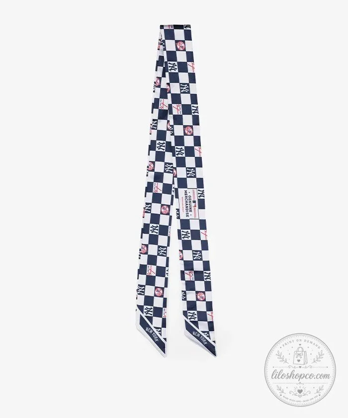 New York Yankees Checkered Pattern Fashion Scarf 19 New York Yankees Checkered Pattern Fashion Scarf