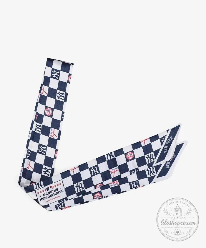 New York Yankees Checkered Pattern Fashion Scarf 20 New York Yankees Checkered Pattern Fashion Scarf