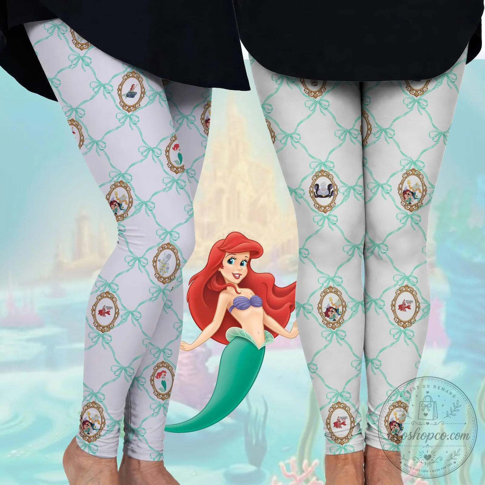 Disney The Little Mermaid Ariel Princess Pattern Women's Leggings 3 Disney The Little Mermaid Ariel Princess Pattern Women's Leggings