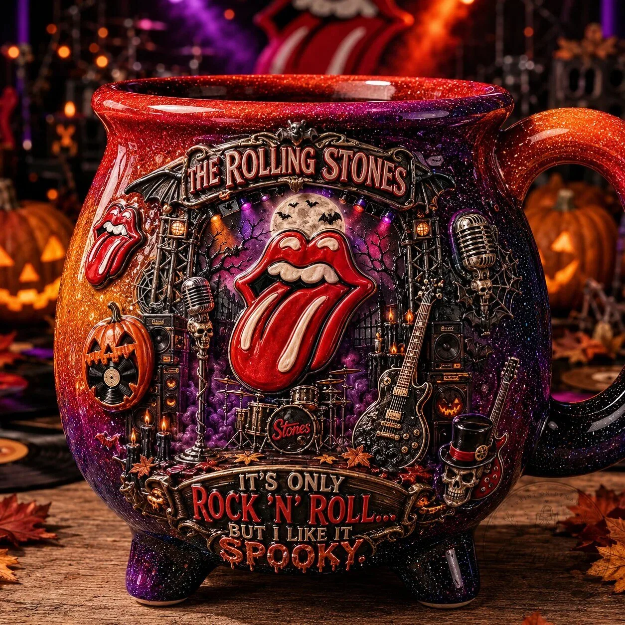 The Rolling Stones Halloween Witch Cauldron It's Only Rock N Roll Mug