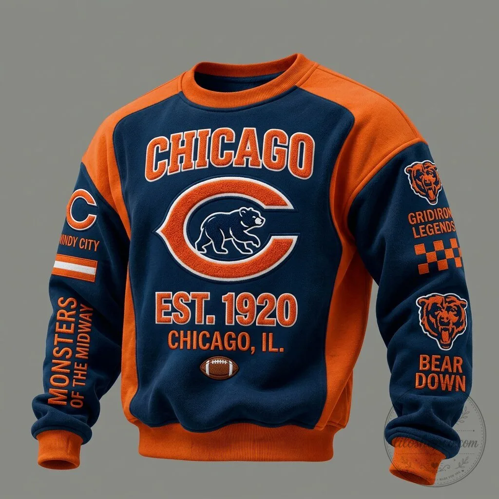 Chicago Bears Monsters of the Midway Football Team Crewneck Sweatshirt