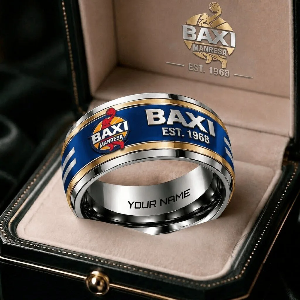 BAXI Manresa Liga ACB Basketball Team Personalized Engraved Ring