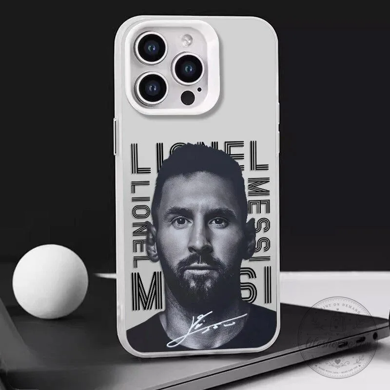 Lionel Messi Football Superstar Portrait iPhone Phone Case