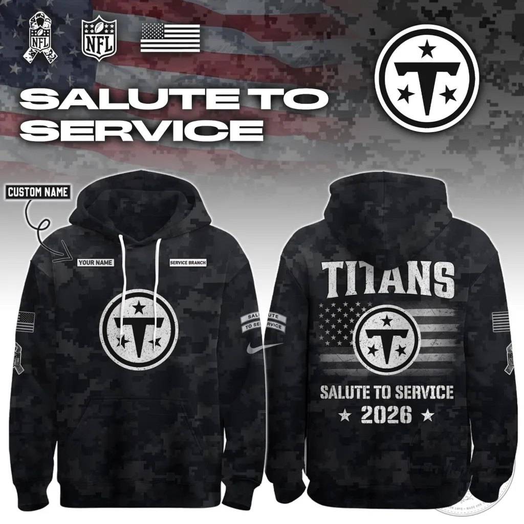 Tennessee Titans Salute To Service 2026 Personalized Hoodie Tennessee Titans Salute To Service 2026 Personalized Hoodie