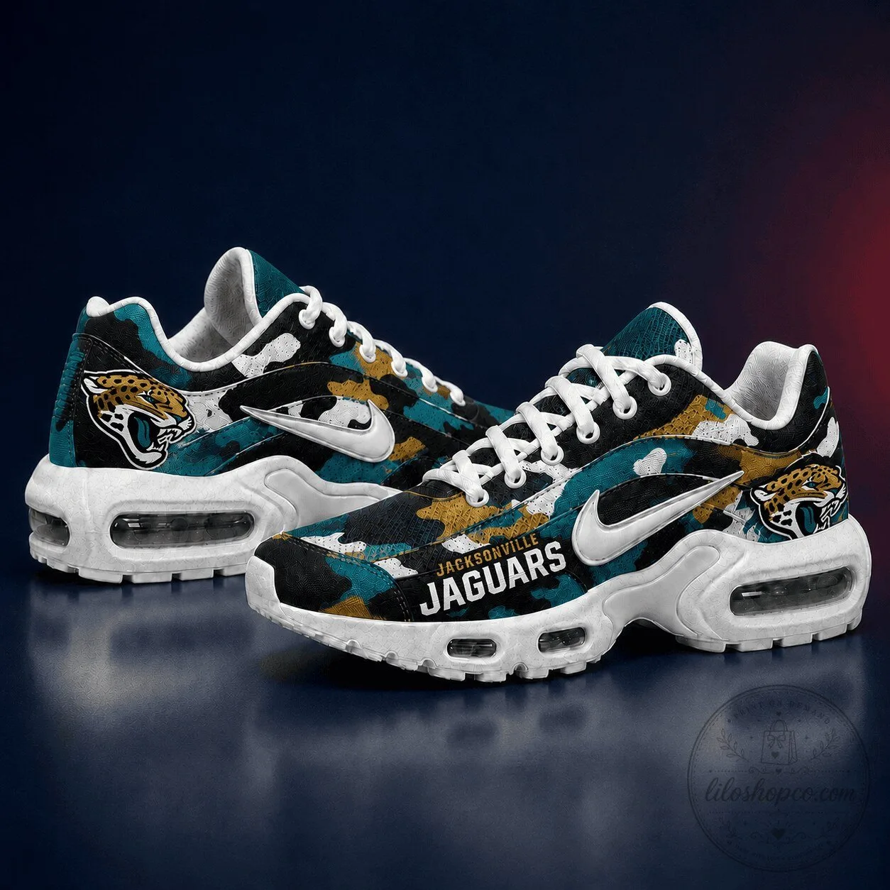 Jacksonville Jaguars Camouflage Pattern Running Shoes