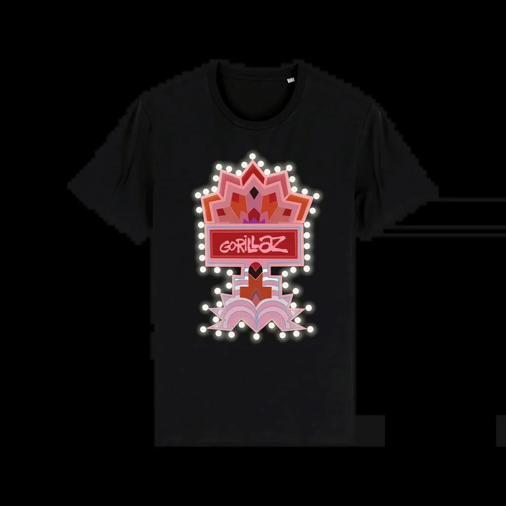 Gorillaz The Mountain Tour Black Cotton T-Shirt