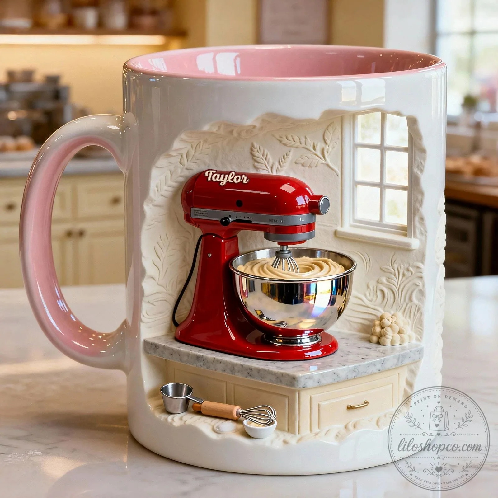 KitchenAid Stand Mixer Baking Scene Ceramic Coffee Mug