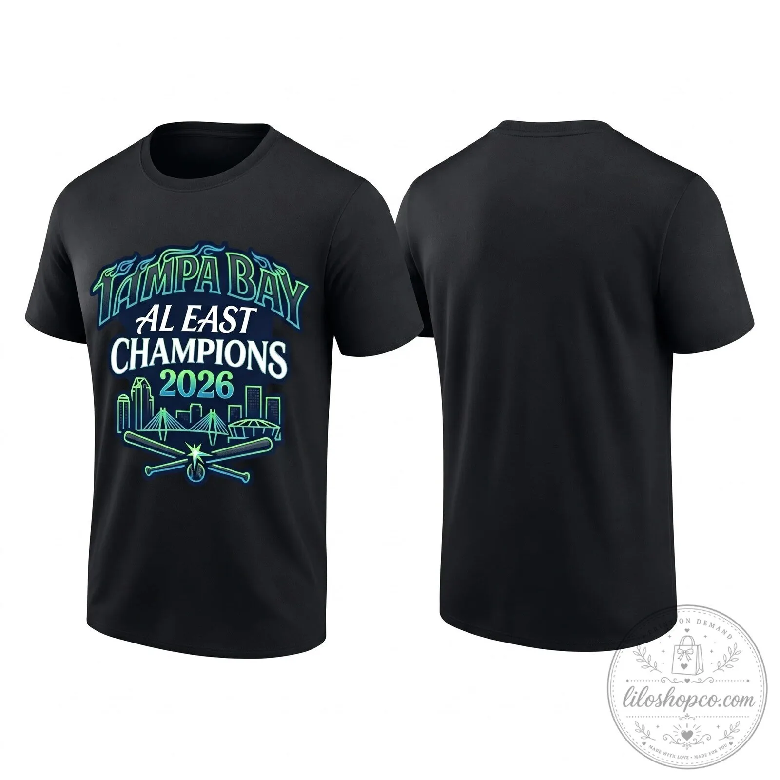 Tampa Bay Rays 2026 AL East Champions Baseball T-Shirt