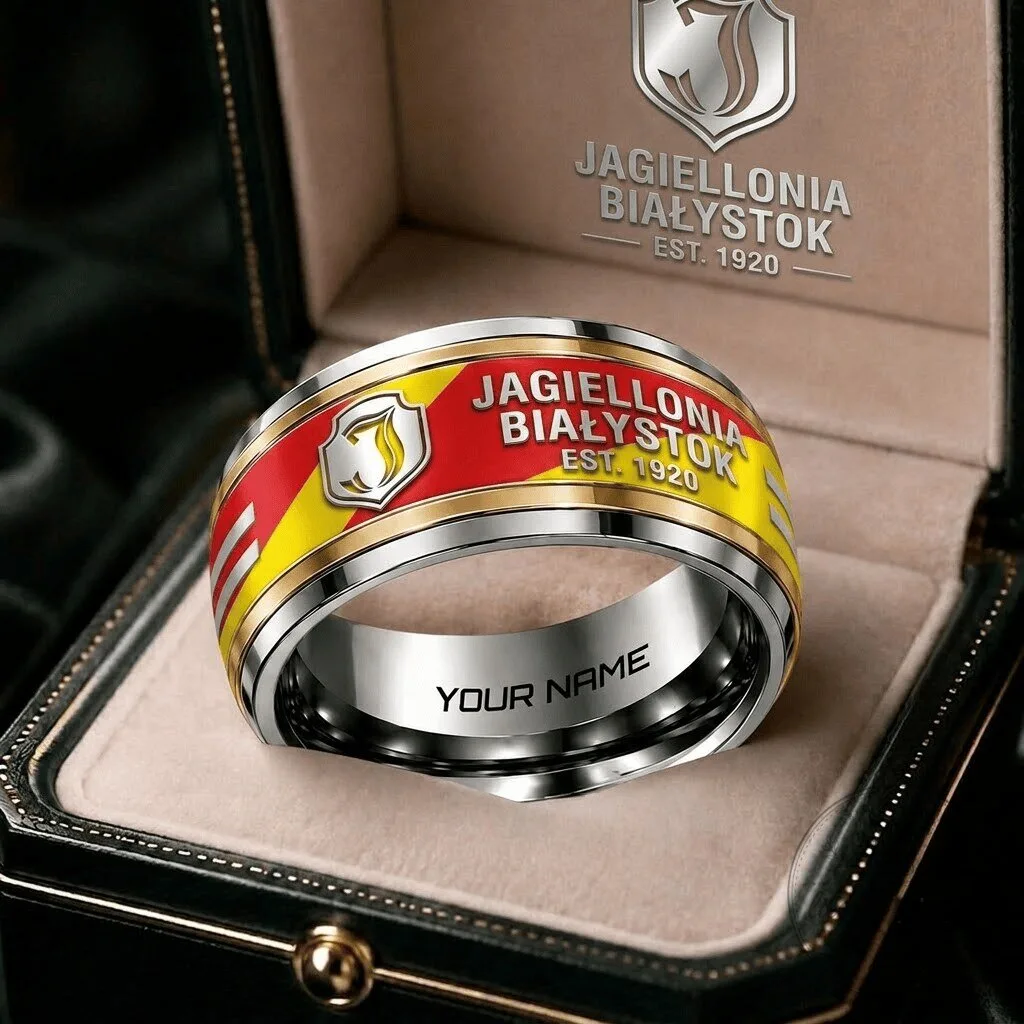 Jagiellonia Białystok Ekstraklasa Football Club Personalized Ring