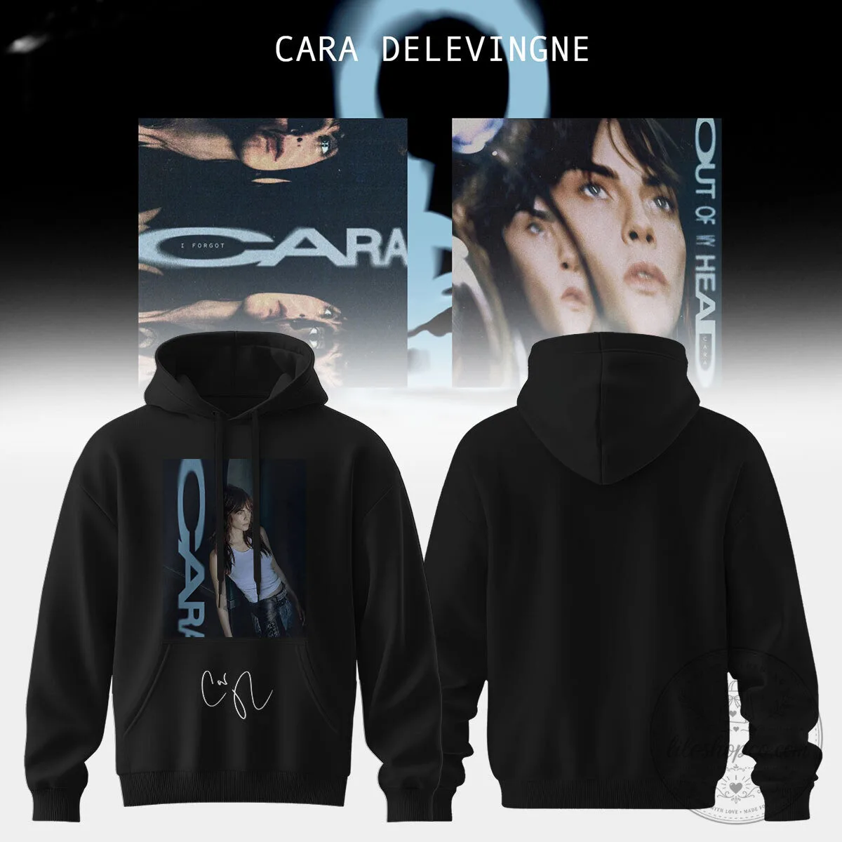Hoodie featuring Cara Delevingne