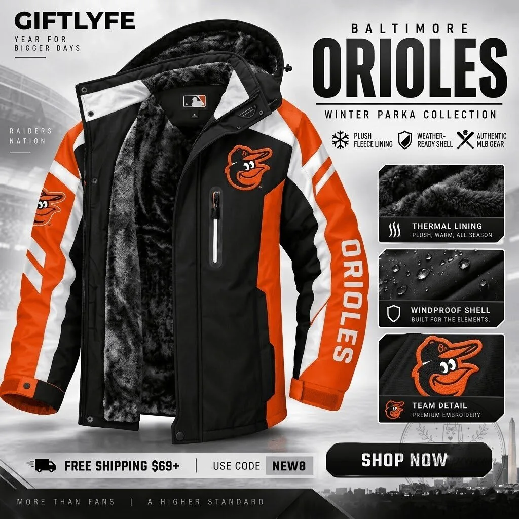Baltimore Orioles Major League Baseball Winter Parka Jacket