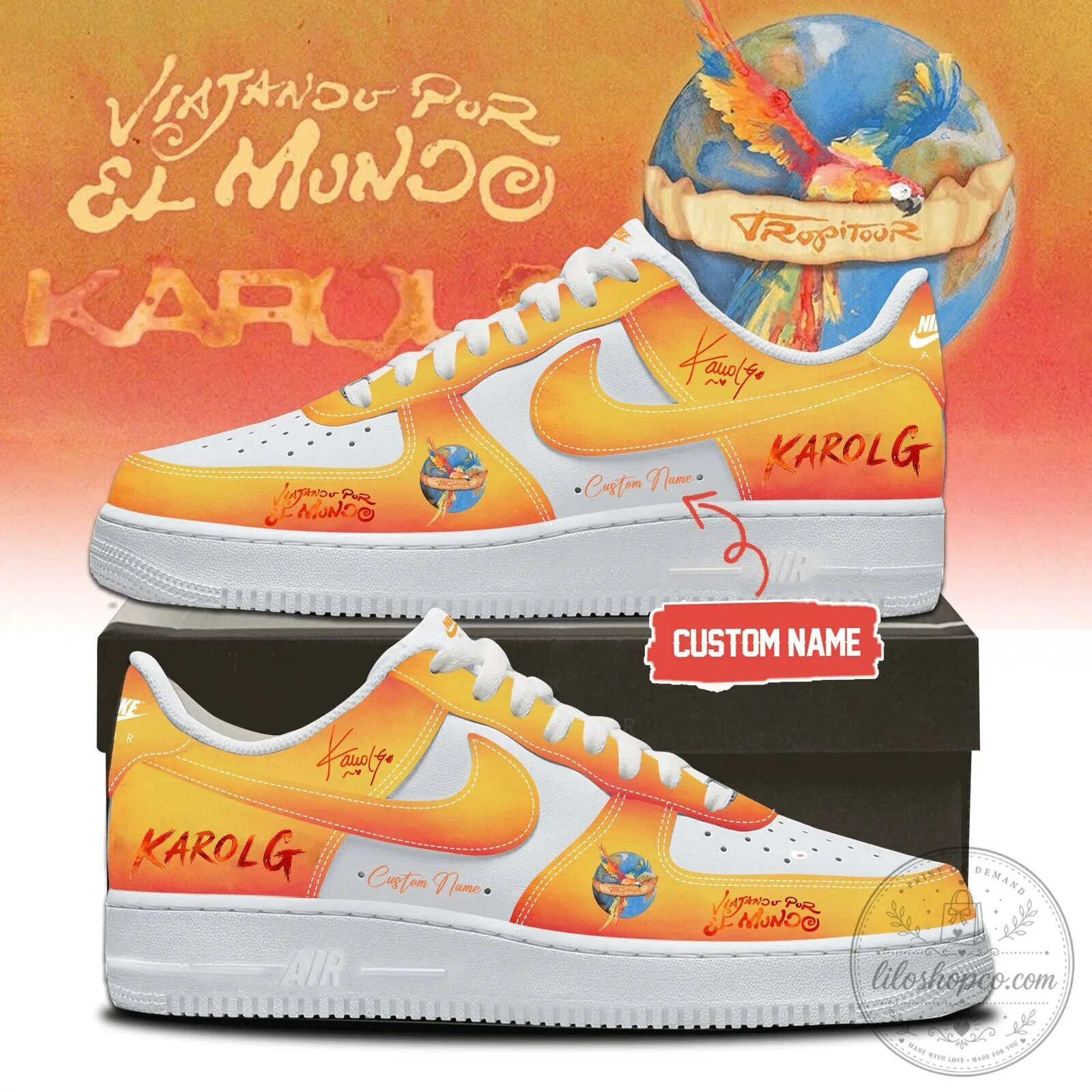 Custom Low Top Sneakers for Karol G's Bichota Season Tropitour 1 Custom Low Top Sneakers for Karol G's Bichota Season Tropitour