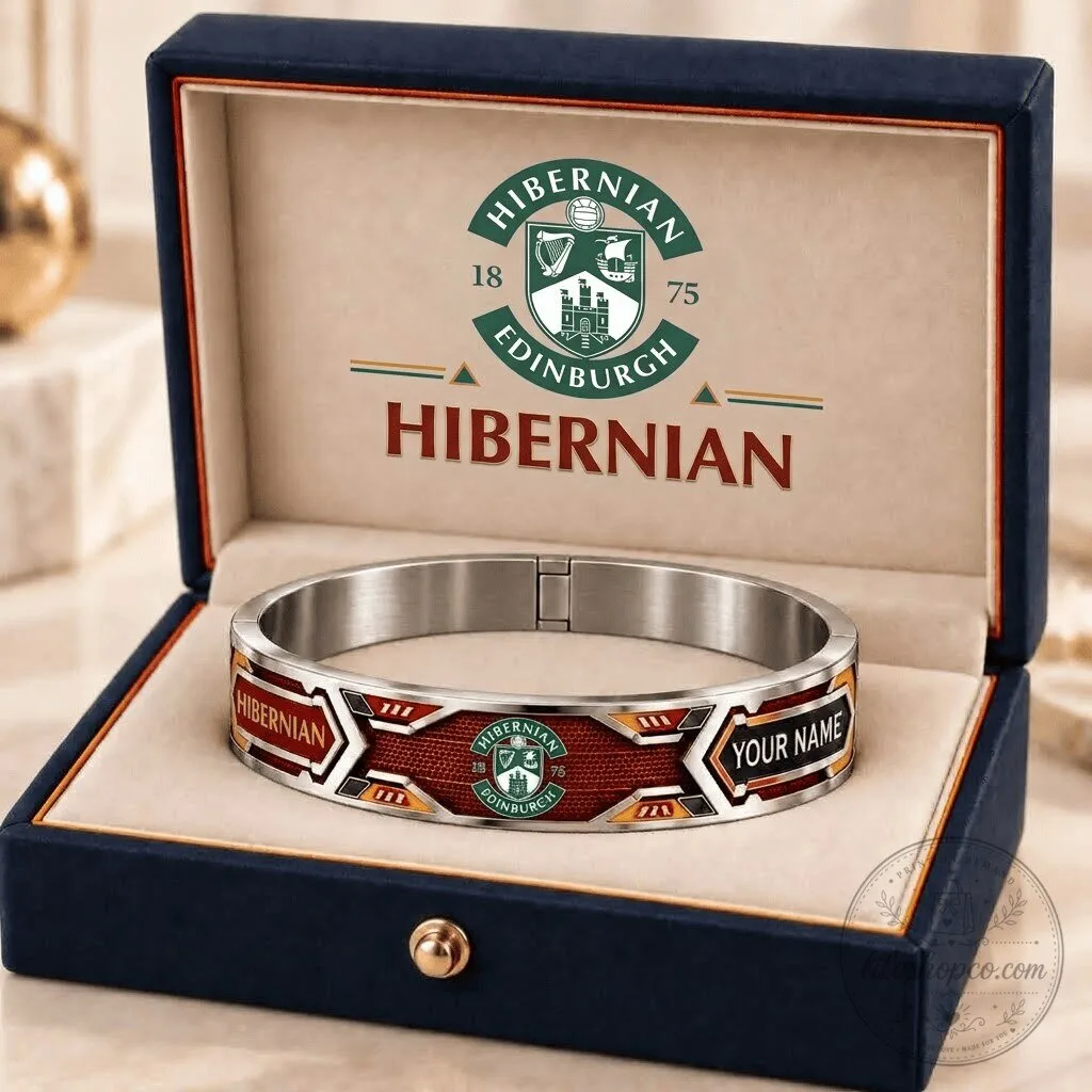 Hibernian Football Club Personalized Stainless Steel Bracelet