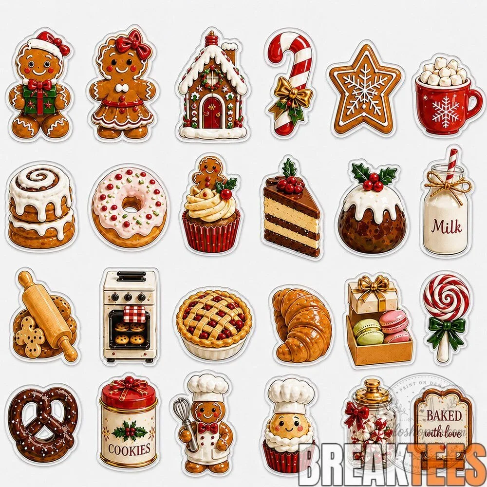 Christmas Baking Gingerbread Cookies and Treats Countdown Advent Calendar