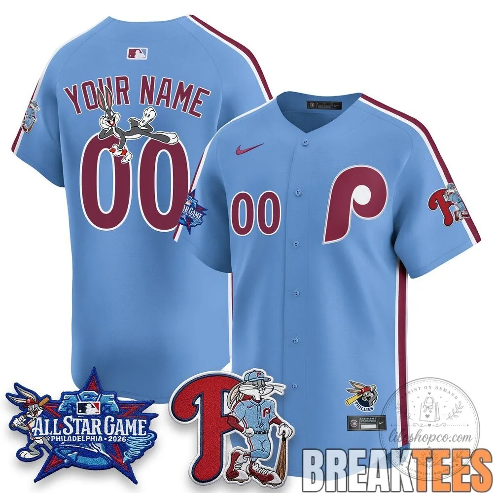 Philadelphia Phillies All Star Game 2026 Bugs Bunny Custom Baseball Jersey