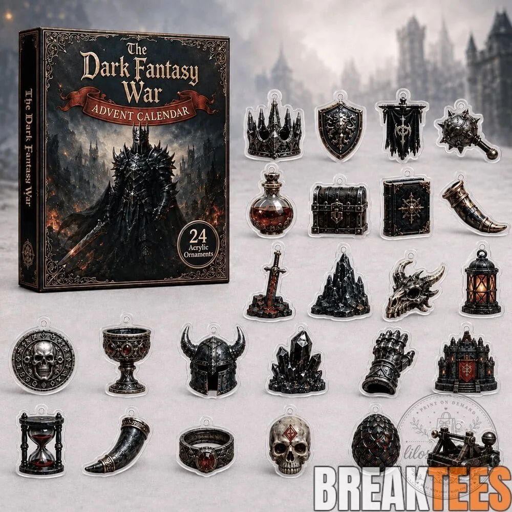 Dark Fantasy War Advent Calendar with 24 Acrylic Ornaments 1 Dark Fantasy War Advent Calendar with 24 Acrylic Ornaments