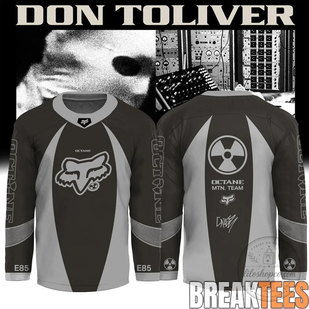 Don Toliver Octane Tour Mountain Team Black and Gray Hockey Jersey