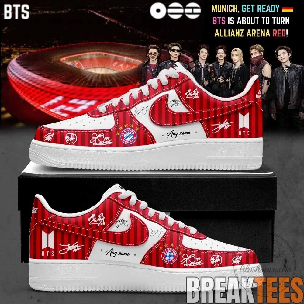 BTS K-Pop Band and FC Bayern München Football Club Custom Shoes
