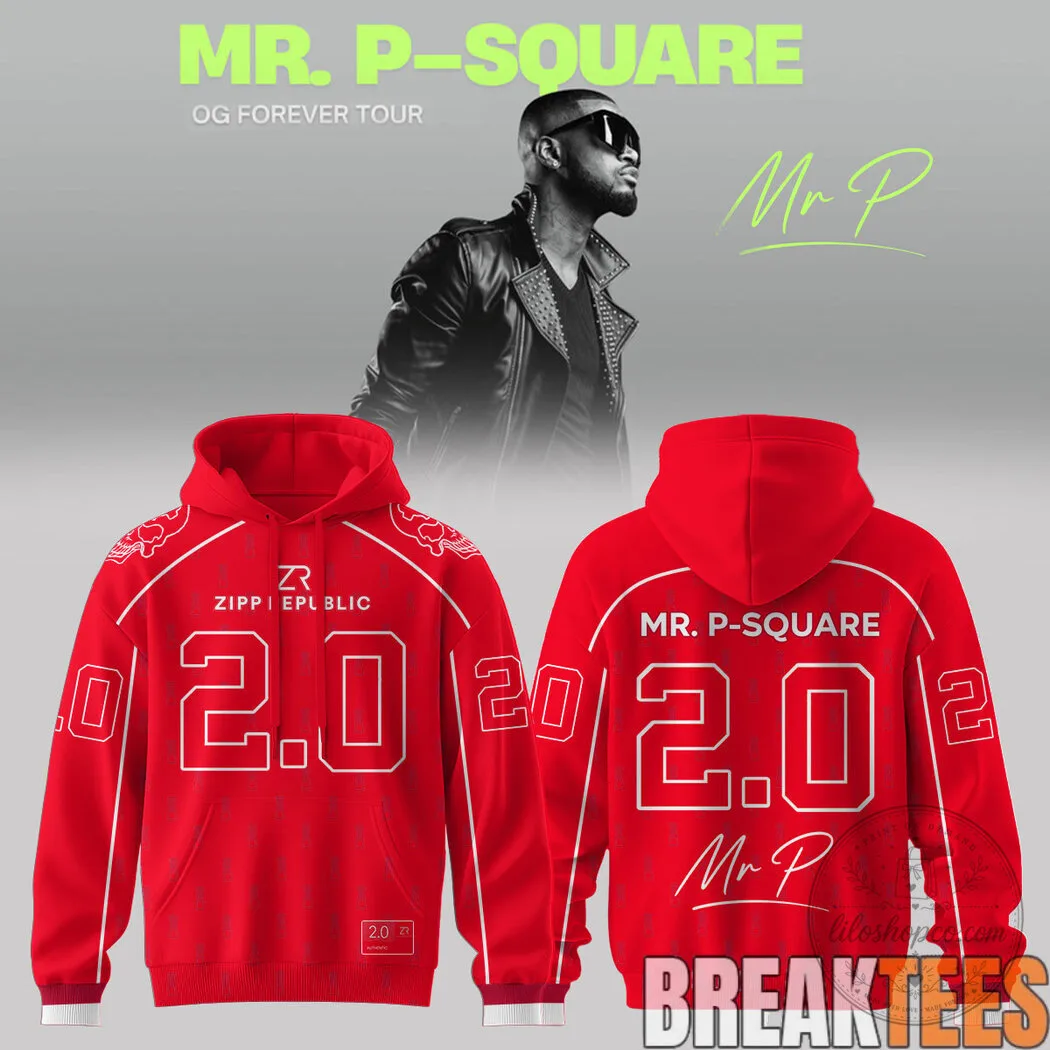 Mr. P-Square OG Forever Tour Red Concert Fan Hoodie