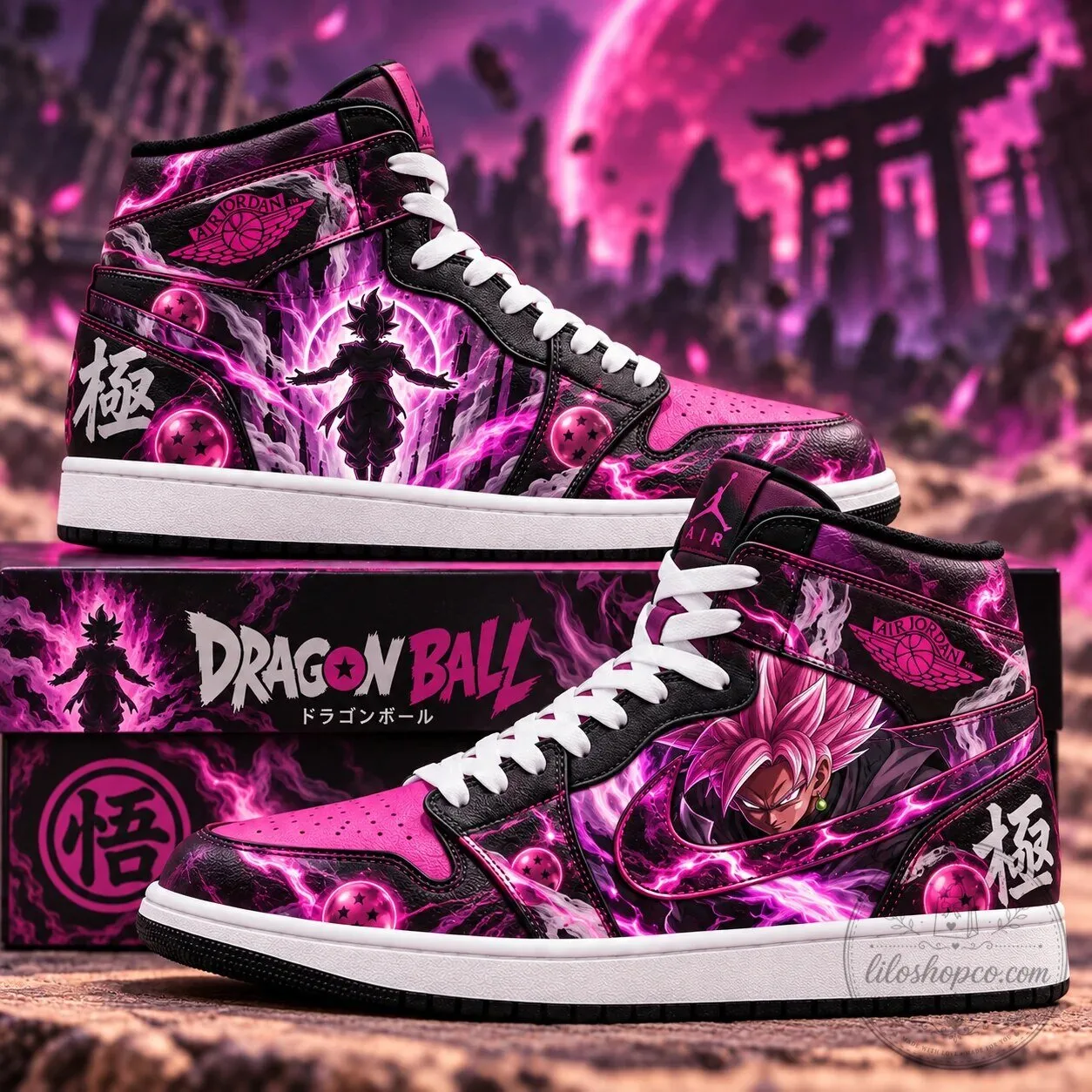 Dragon Ball Super Goku Black Rose Super Saiyan Anime Fan High-Top Sneakers