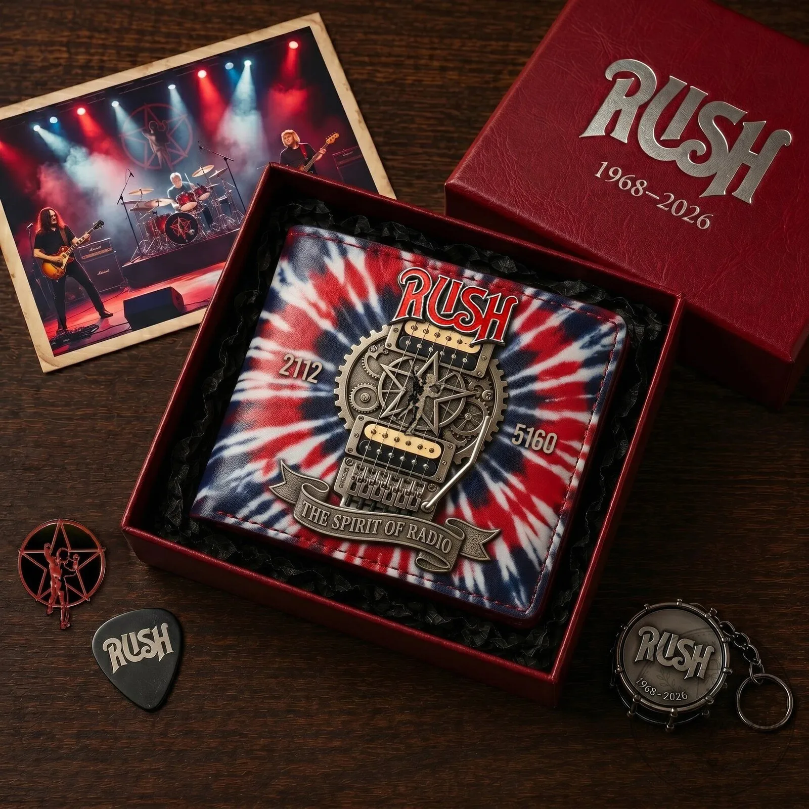 Rush The Spirit of Radio Tie-Dye Bi-Fold Wallet