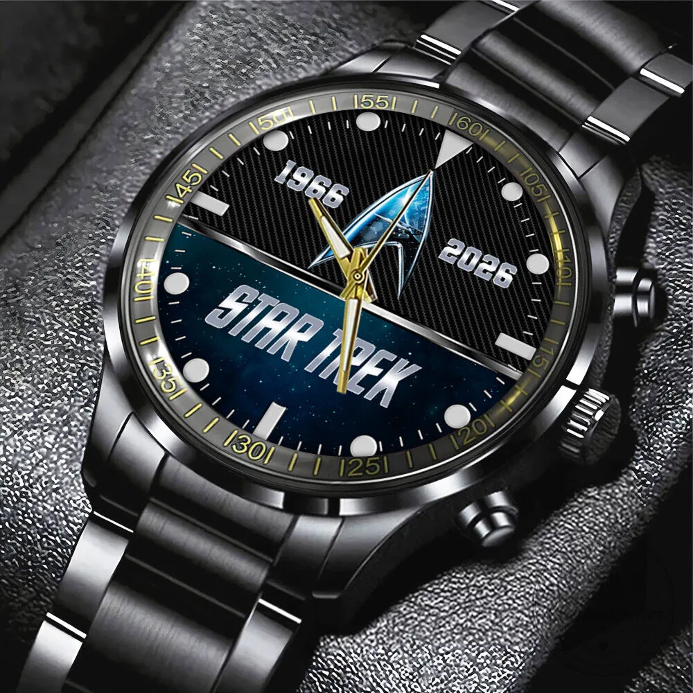 Star Trek Black Stainless Steel Men's Wrist Watch
