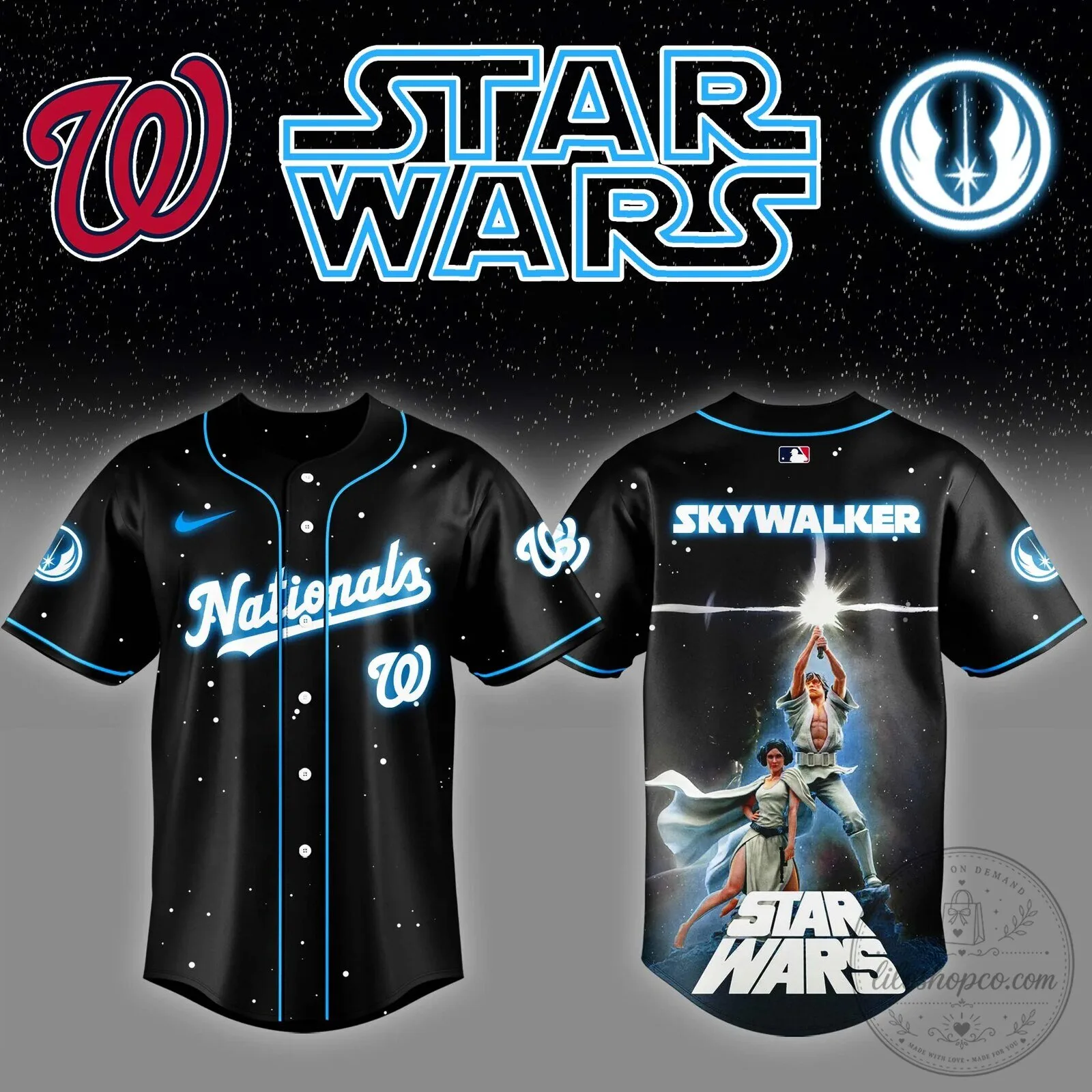 Skywalker Washington Nationals Star Wars Baseball Jersey