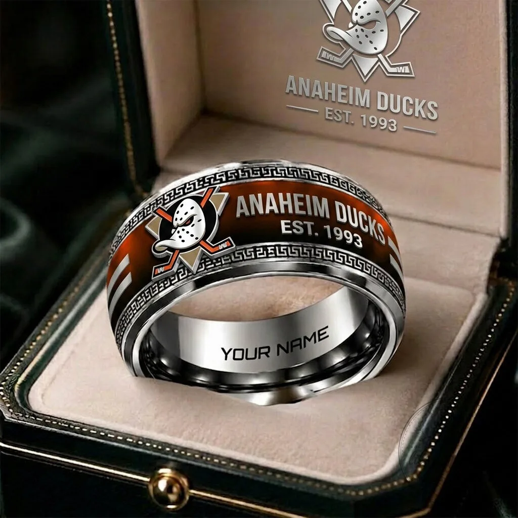 Anaheim Ducks National Hockey League Personalized Engraved Ring