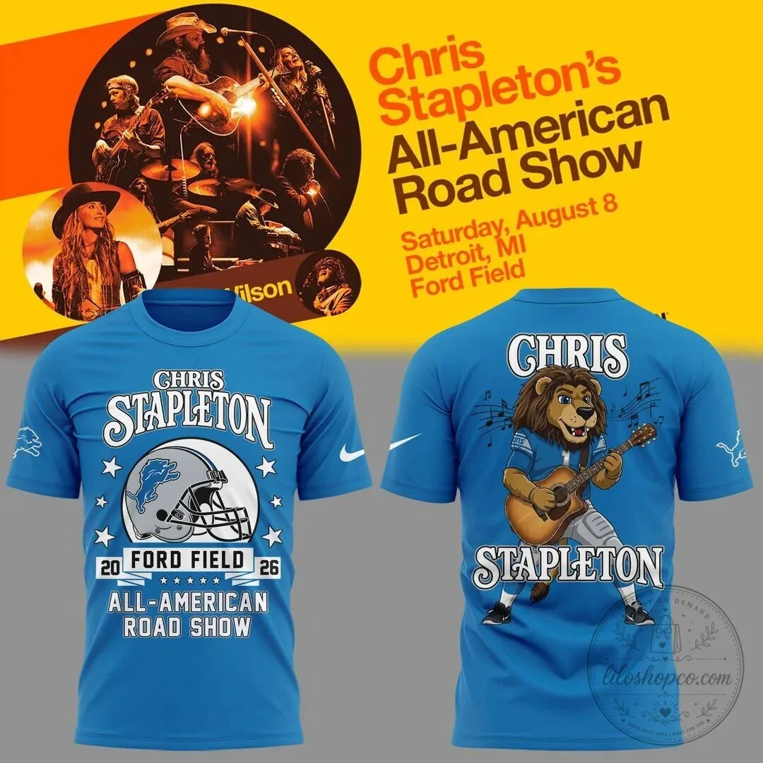 Detroit Lions T-Shirt for Chris Stapleton's All American Road Show Concert