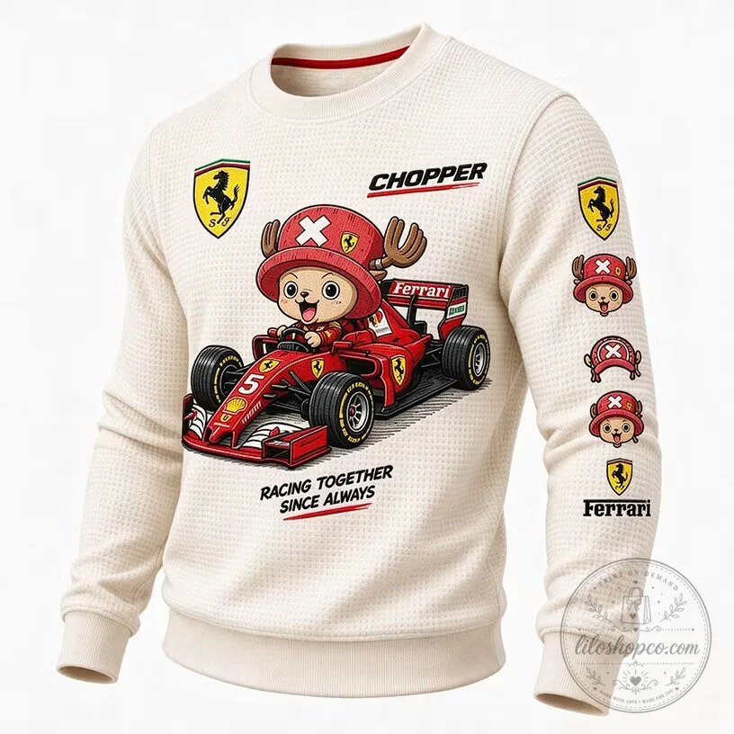 Tony Tony Chopper Ferrari Formula 1 Racing Team Crewneck Sweatshirt