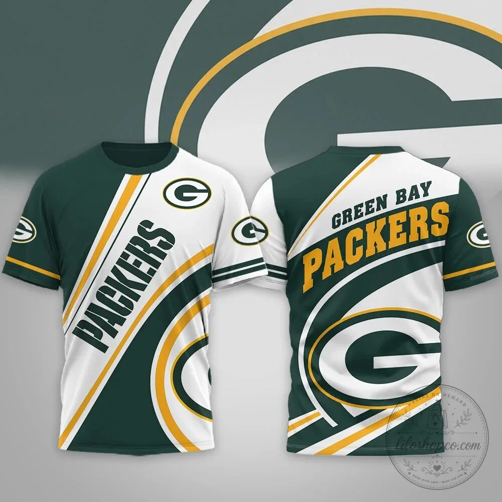 Green Bay Packers Team Green Shirt NFL Football Fan Apparel T-Shirt
