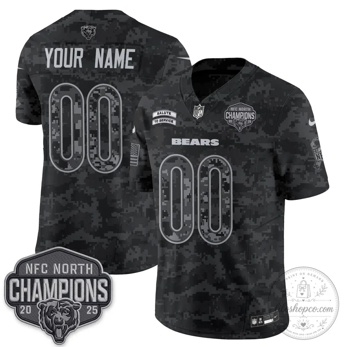 Chicago Bears 2026 Salute to Service Vapor Custom Football Jersey 11 Chicago Bears 2026 Salute to Service Vapor Custom Football Jersey