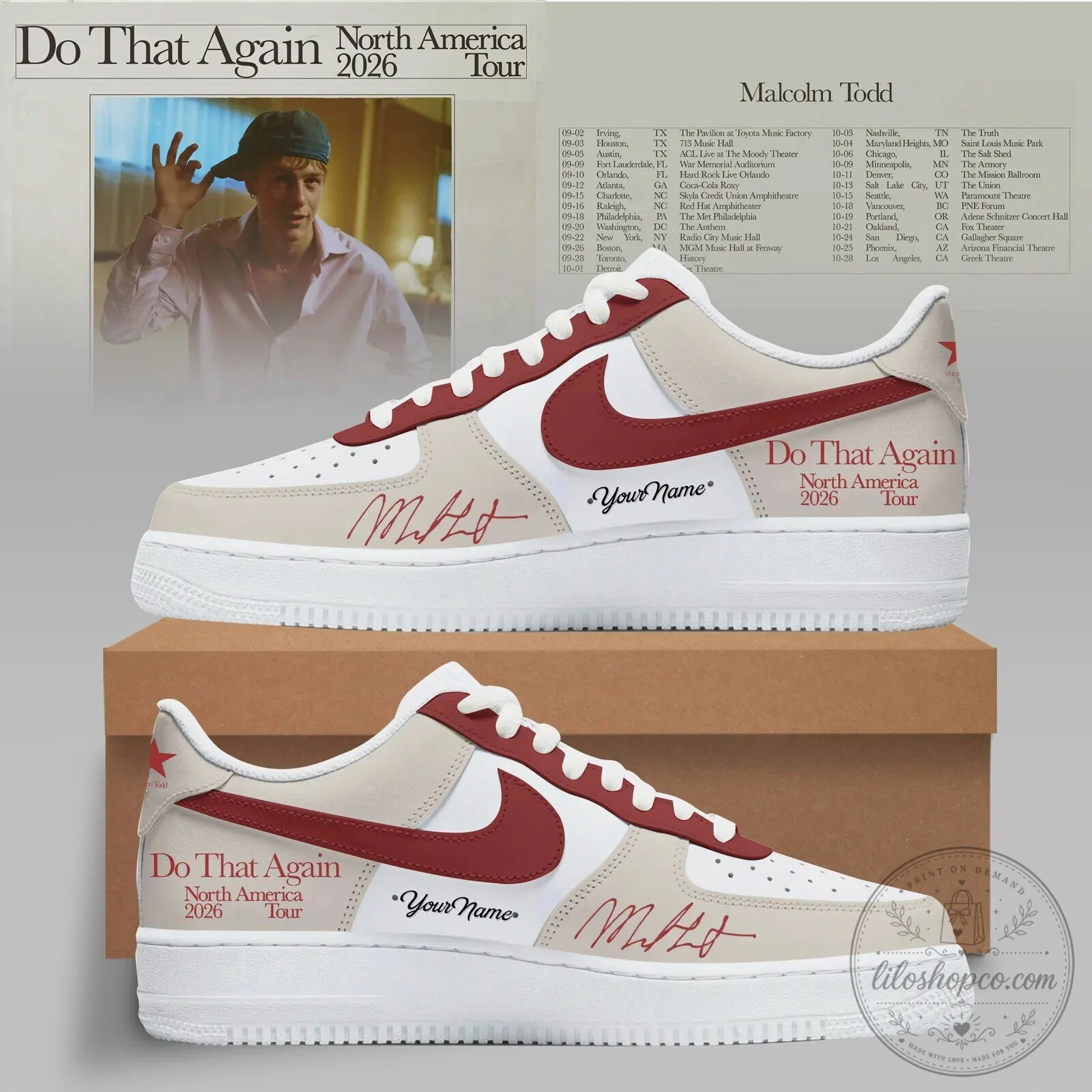 Malcolm Todd Do That Again North America 2026 Tour Shoes