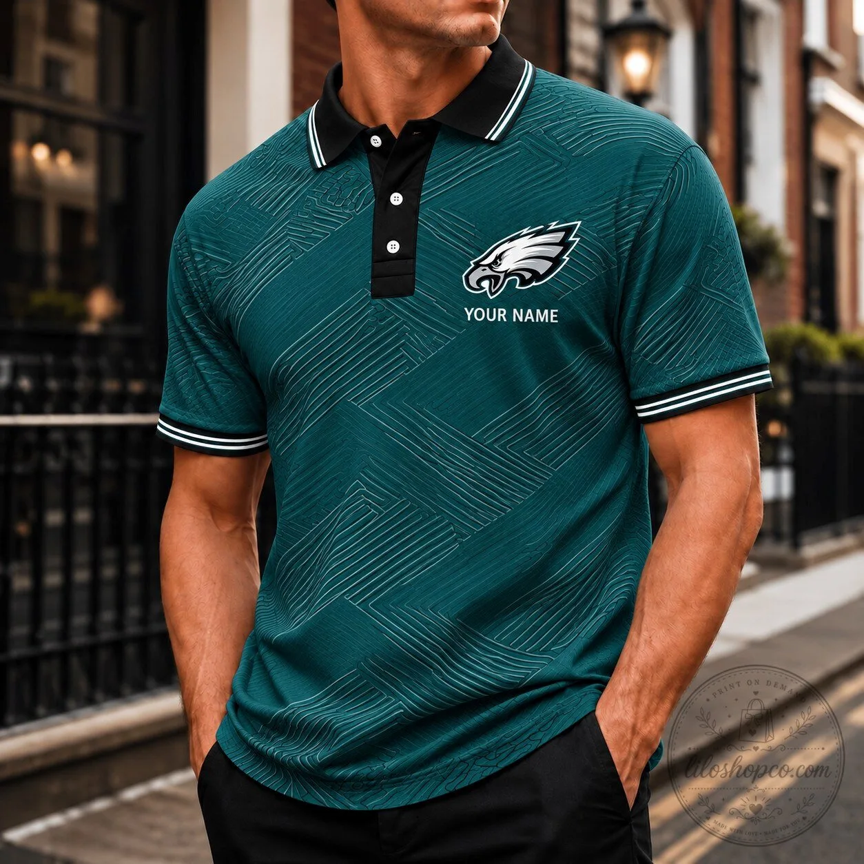 Philadelphia Eagles Fan Shirt Custom Name NFL Polo Shirt for Men and Women