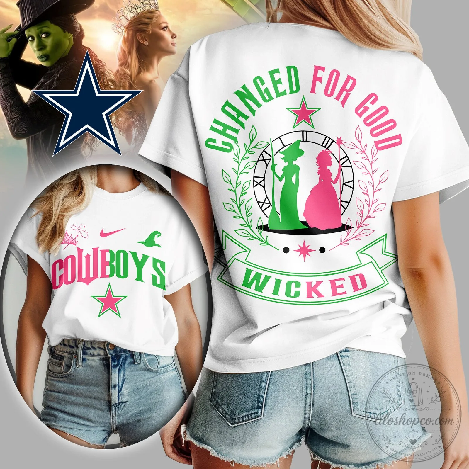 Dallas Cowboys Shirt Wicked Changed For Good Women's T-Shirt