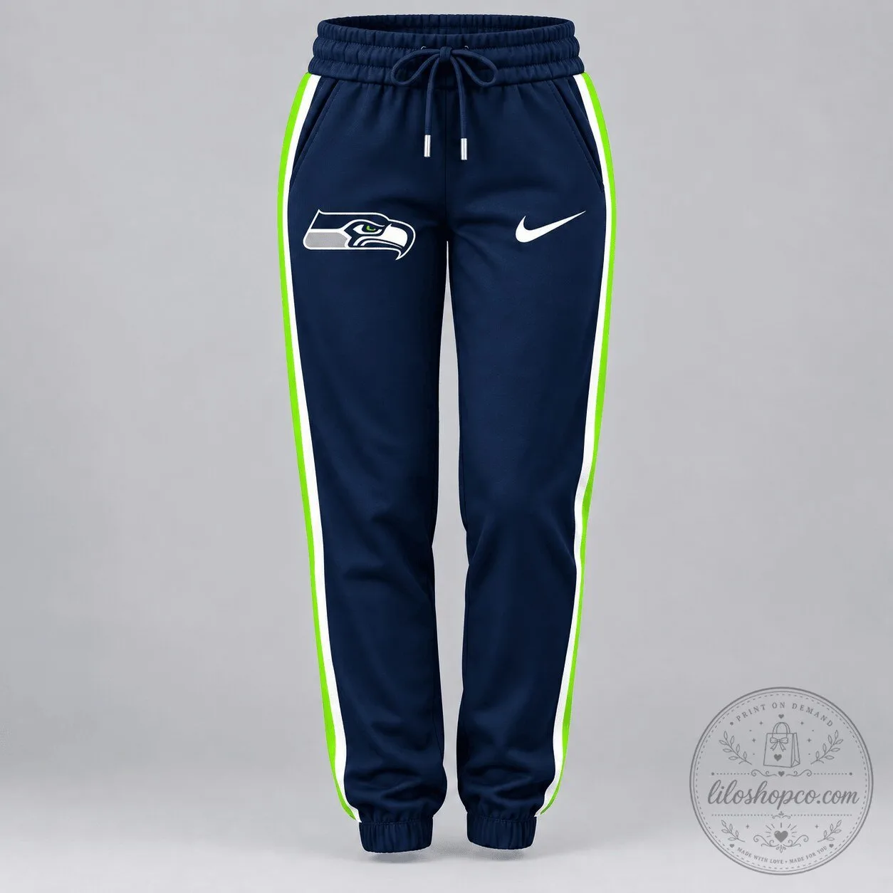 Seattle Seahawks National Football League Nike Logo Side Stripe Jogger Pants