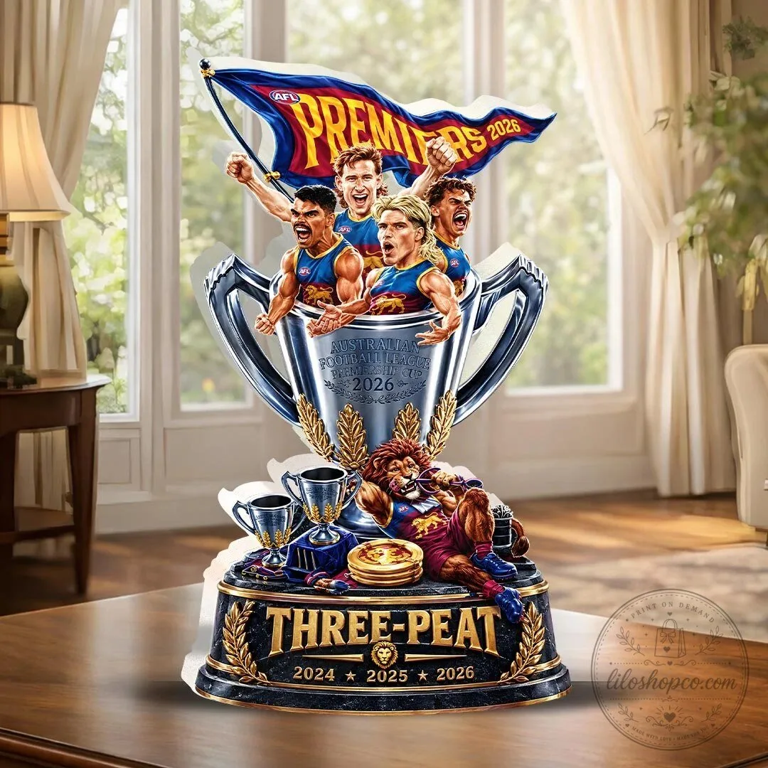 Brisbane Lions Australian Football League Premiers Three-Peat 2026 Acrylic Plaque