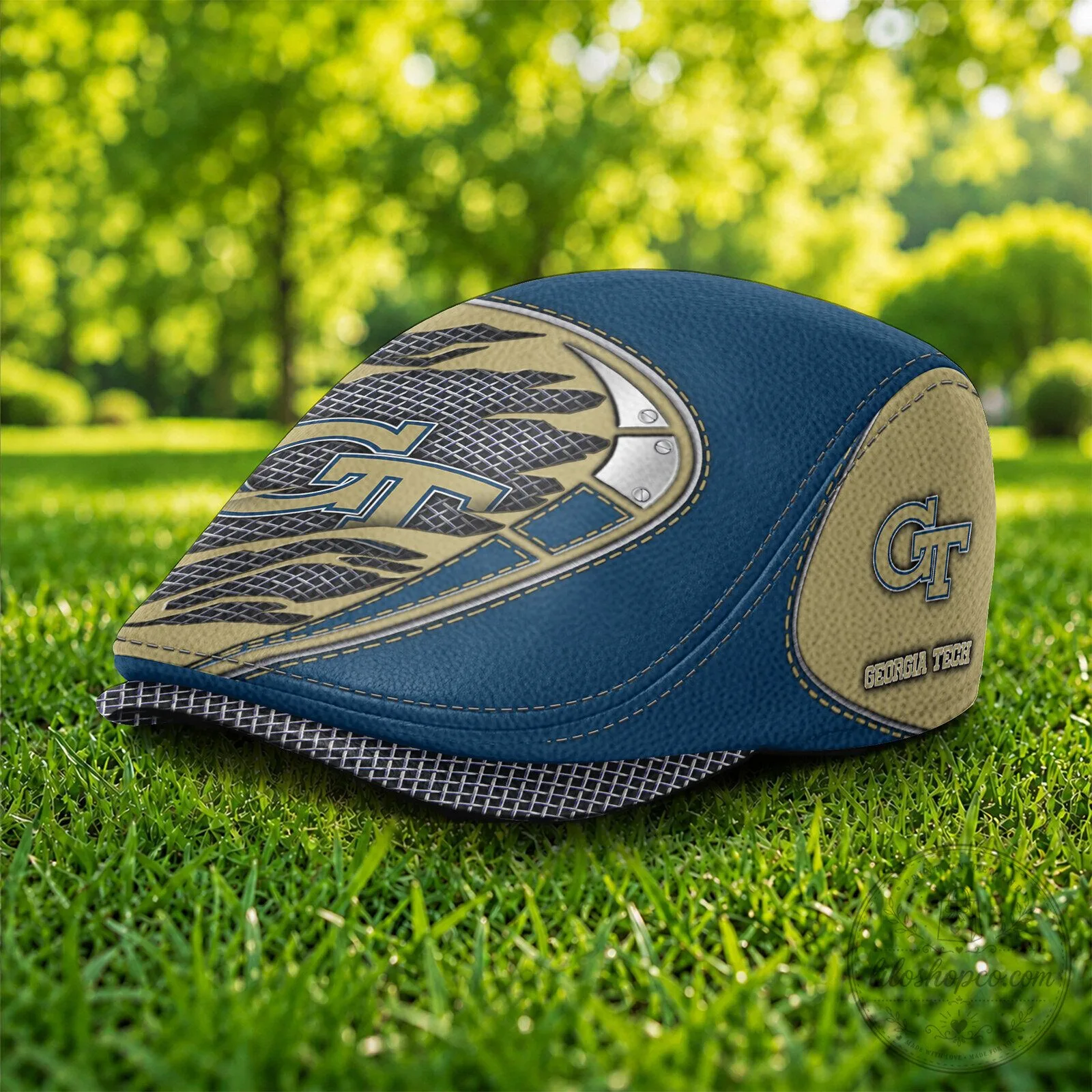 Georgia Tech Yellow Jackets NCAA Flat Cap, Golf Ivy Driving Cap