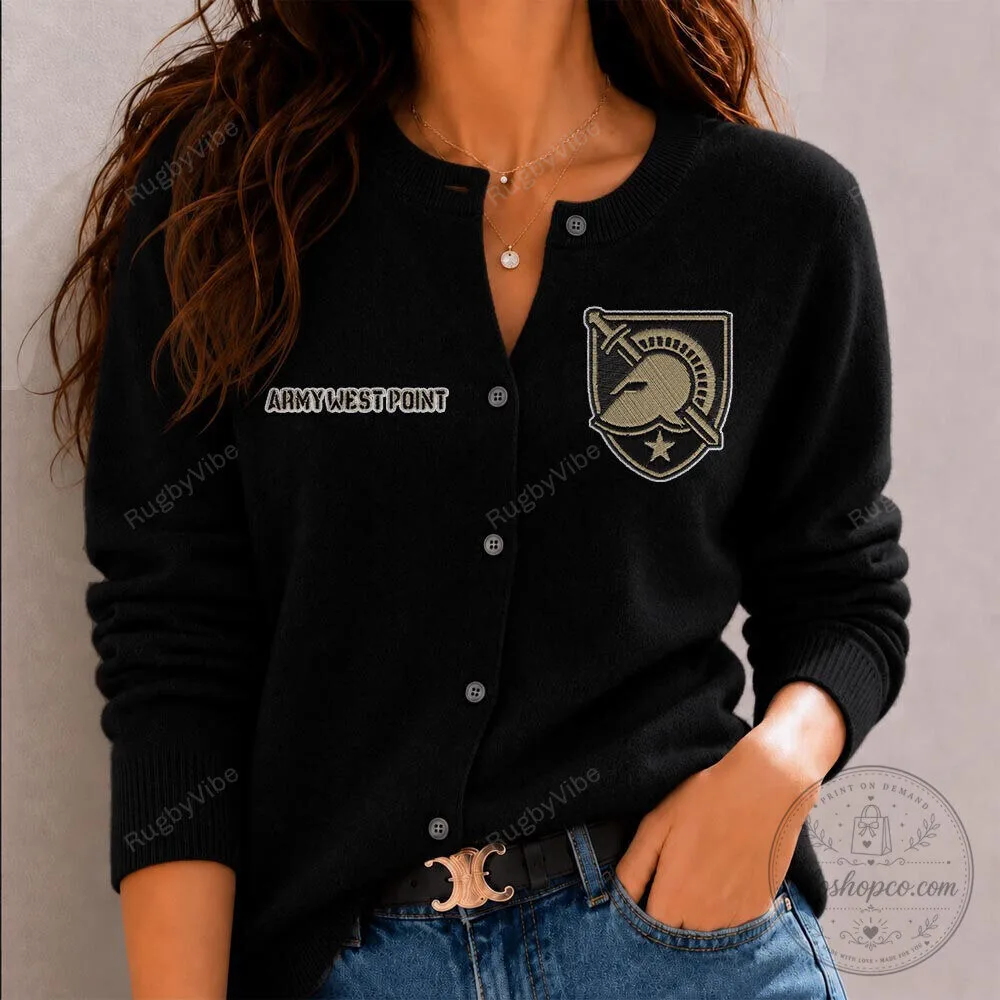 Army Black Knights West Point Embroidered Cardigan Sweater