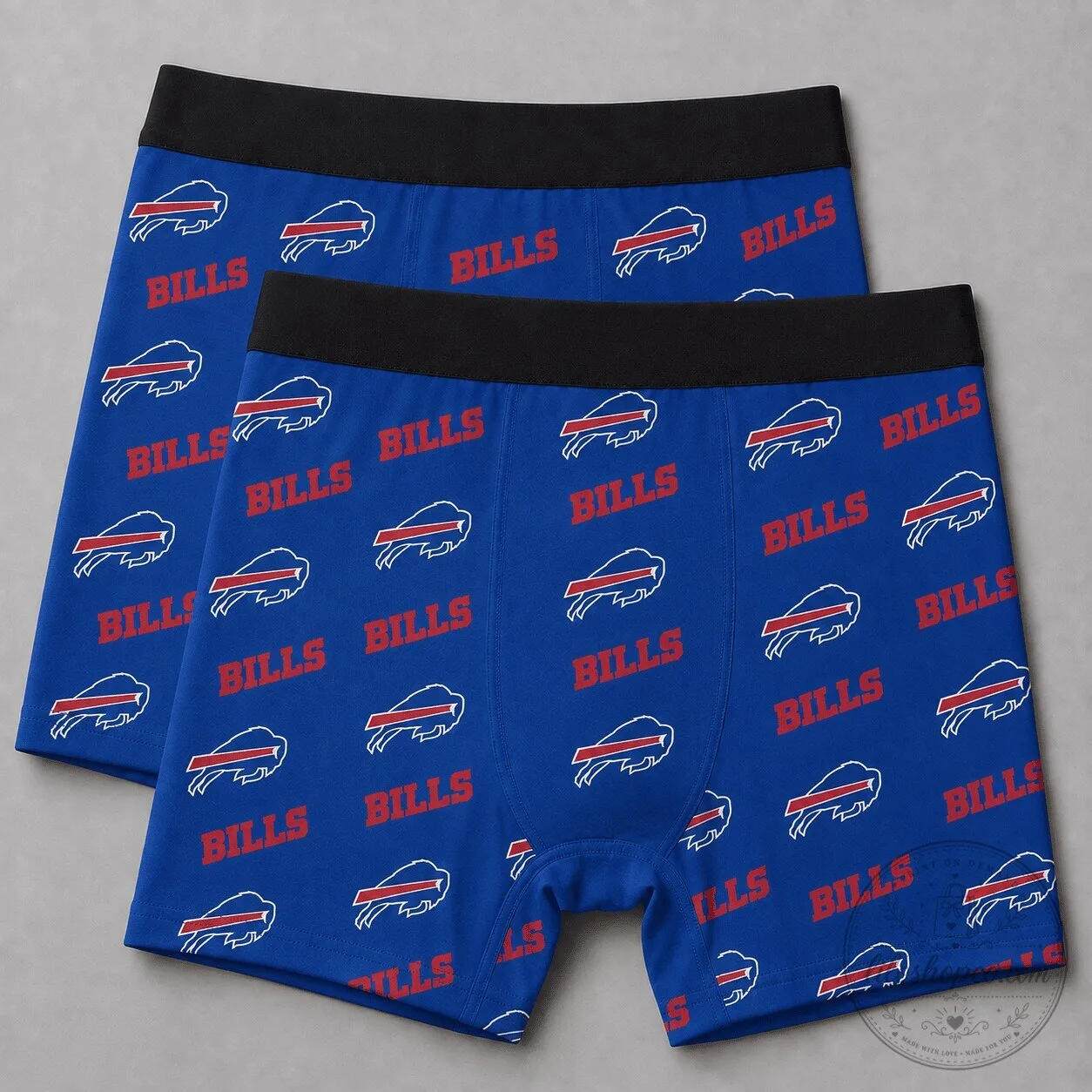 Buffalo Bills National Football League Team Logo Pattern Men's Boxer Briefs