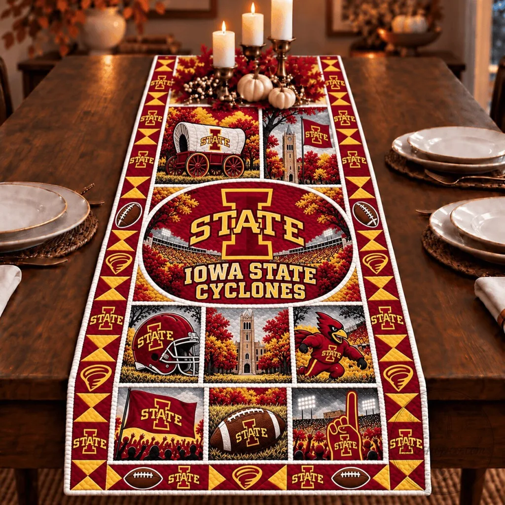Iowa State Cyclones Heritage Table Runner for Dining Room Decor