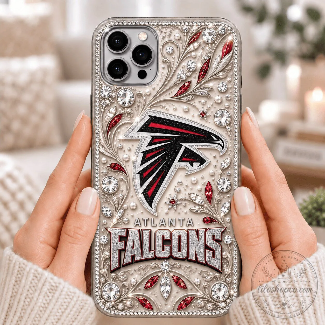 Atlanta Falcons Embellished Logo National Football League Phone Case