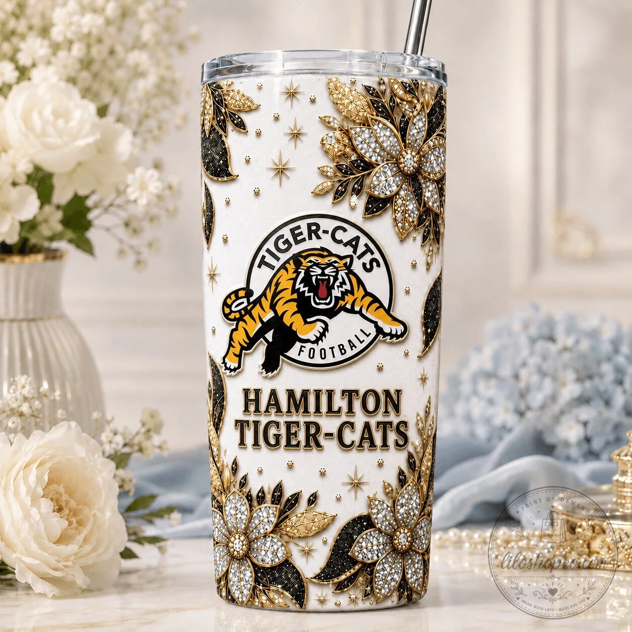 Hamilton Tiger-Cats Football Team Fan Stainless Steel Tumbler