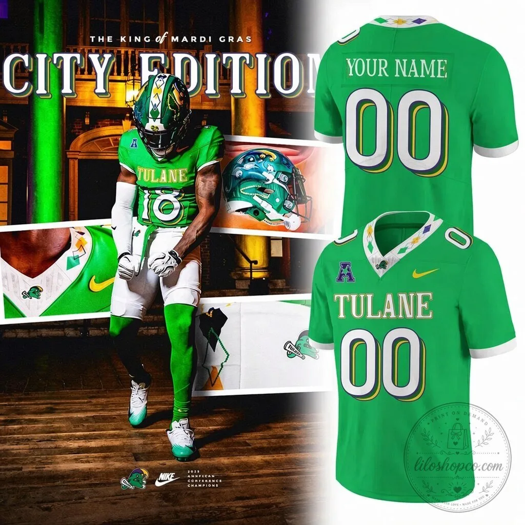 Tulane Green Wave King of Mardi Gras City Edition Football Jersey